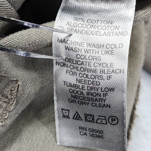 DKNY Petites Jacket Womens L Army Green Military Utility Button Front Grunge Y2K - Picture 8 of 13